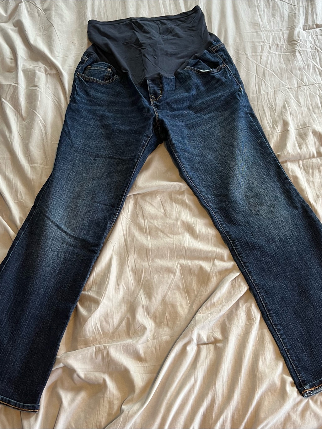 Maternity Dark Blue Stretch Bootcut Denim Jeans